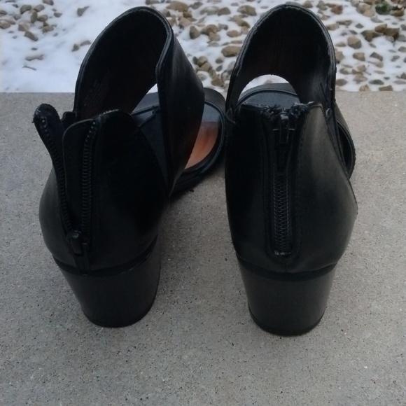 Sonoma BLACK VITALIZE ORTHOLITE CUT OUT BLOCK HEEL OPEN TOE SANDALS 7.5 - Picture 9 of 12